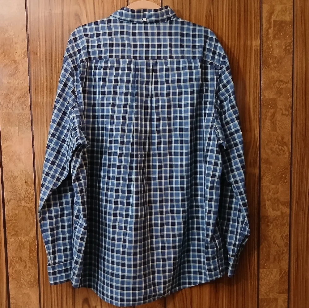 Duluth Trading Co Blue Plaid Men's Shirt - Picture 5 of 5